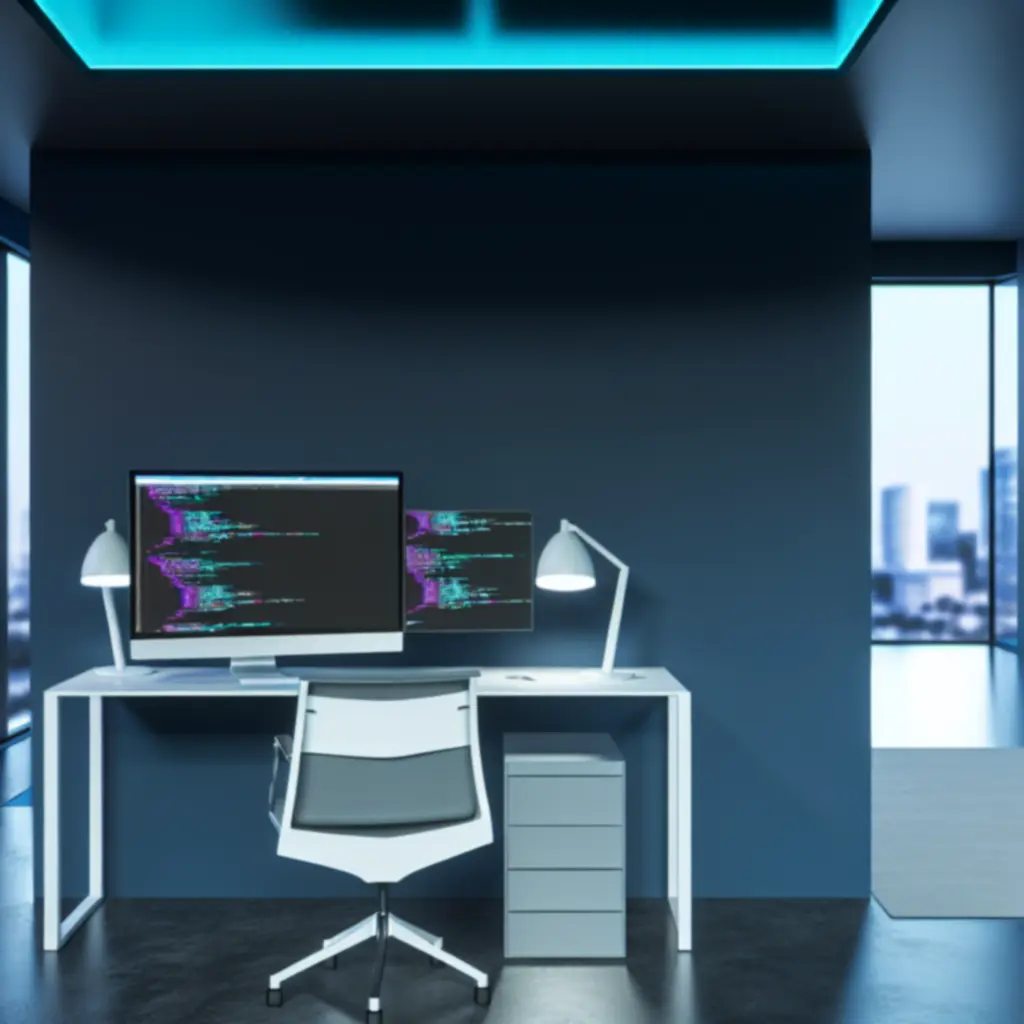 Nowoczesne stanowisko pracy reprezentujące strategiczne partnerstwa w tworzeniu oprogramowania