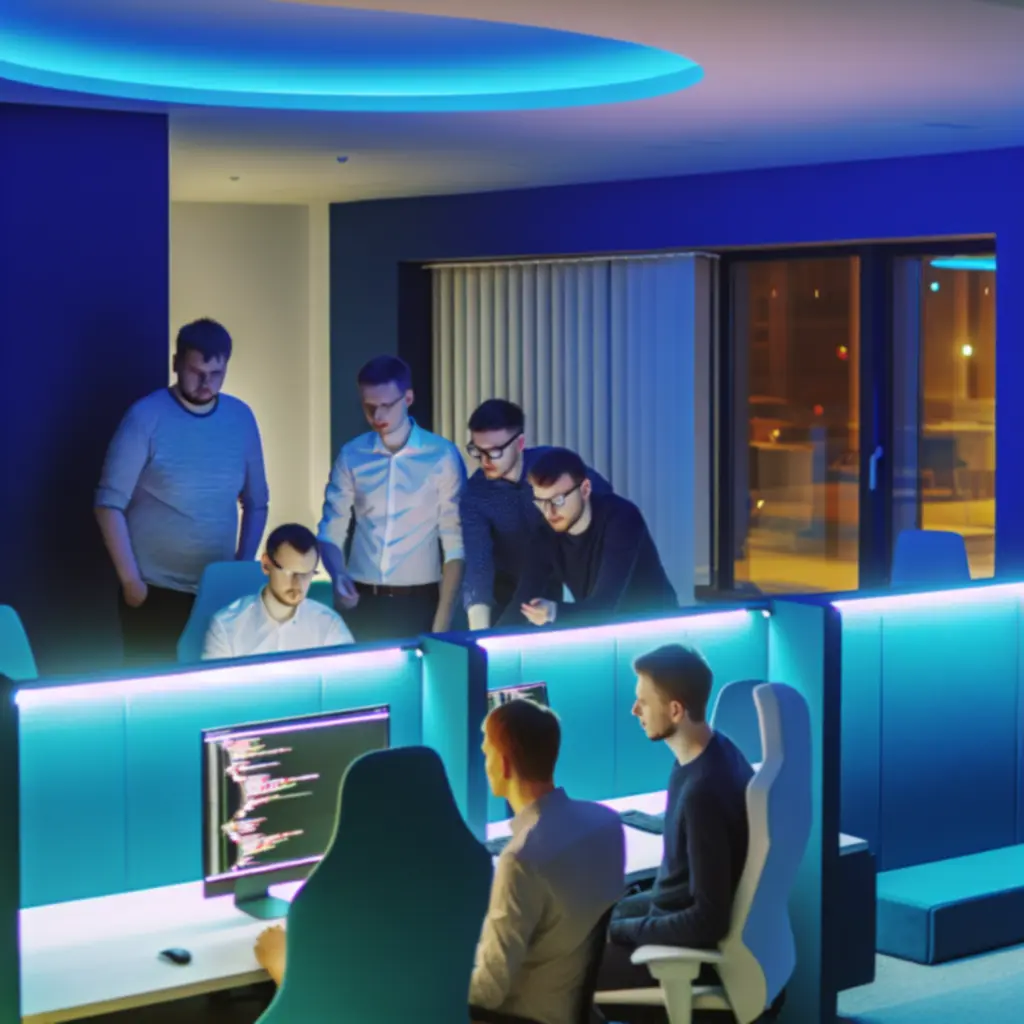 Zespół CodeMotionHub podczas sesji współpracy nad projektem